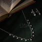 Silver Star Drop Diamond Crush Necklace Set