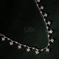 Silver Star Drop Diamond Crush Necklace Set