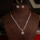 Vishaka Diamond Crush Necklace Set – Celestial Shine in a Simple Silhouette