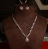 Vishaka Diamond Crush Necklace Set – Celestial Shine in a Simple Silhouette
