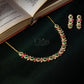 Emerald Ruby Rosette Diamond Crush Necklace Set