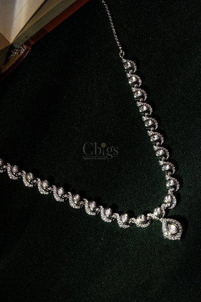 Moonlit Paisley Diamond Crush Necklace Set