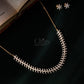 Crystal Featherline Diamond Crush Necklace Set