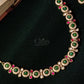 Emerald Ruby Rosette Diamond Crush Necklace Set