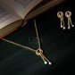 Pearl Drop Stream Diamond Crush Necklace Set