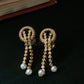 Pearl Drop Stream Diamond Crush Necklace Set