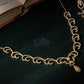 Golden Spiral Crest Diamond Crush Necklace Set - A-393