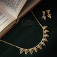 Golden Leaf Trail Diamond Crush Necklace Set