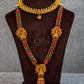 Ruby Emerald Devi Jhumka Long Antique Necklace