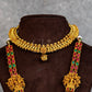Ruby Emerald Devi Jhumka Long Antique Necklace