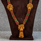 Ruby Emerald Devi Jhumka Long Antique Necklace