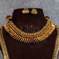Ruby Leaf Collar And Kasu Haram Antique Combo