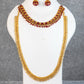 Square Ruby Fringe Antique Necklace And Vanki Haram Set