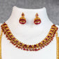 Square Ruby Fringe Antique Necklace And Vanki Haram Set