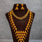 Pierced Gold Bead Cascade Antique Haram Set