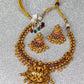 Twin Row Ruby Lakshmi Antique Necklace Set