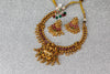 Twin Row Ruby Lakshmi Antique Necklace Set