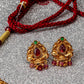 Ruby Gaja Devi Antique Necklace Set