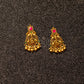 Kasu Pushpa Temple Pendant Antique Necklace Set - ATN 085