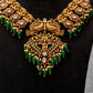 Emerald Peacock Arch Antique Necklace Set - ATN - 402