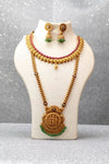 Rama Parivar Green Bead Antique Layered Set