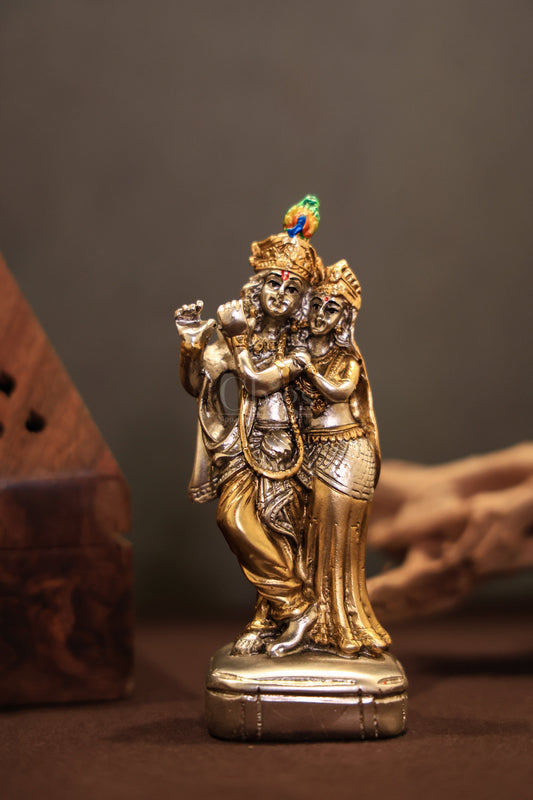 Radha krishnan idol peacock crest