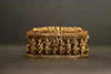Antique brass kumkum box dancer border