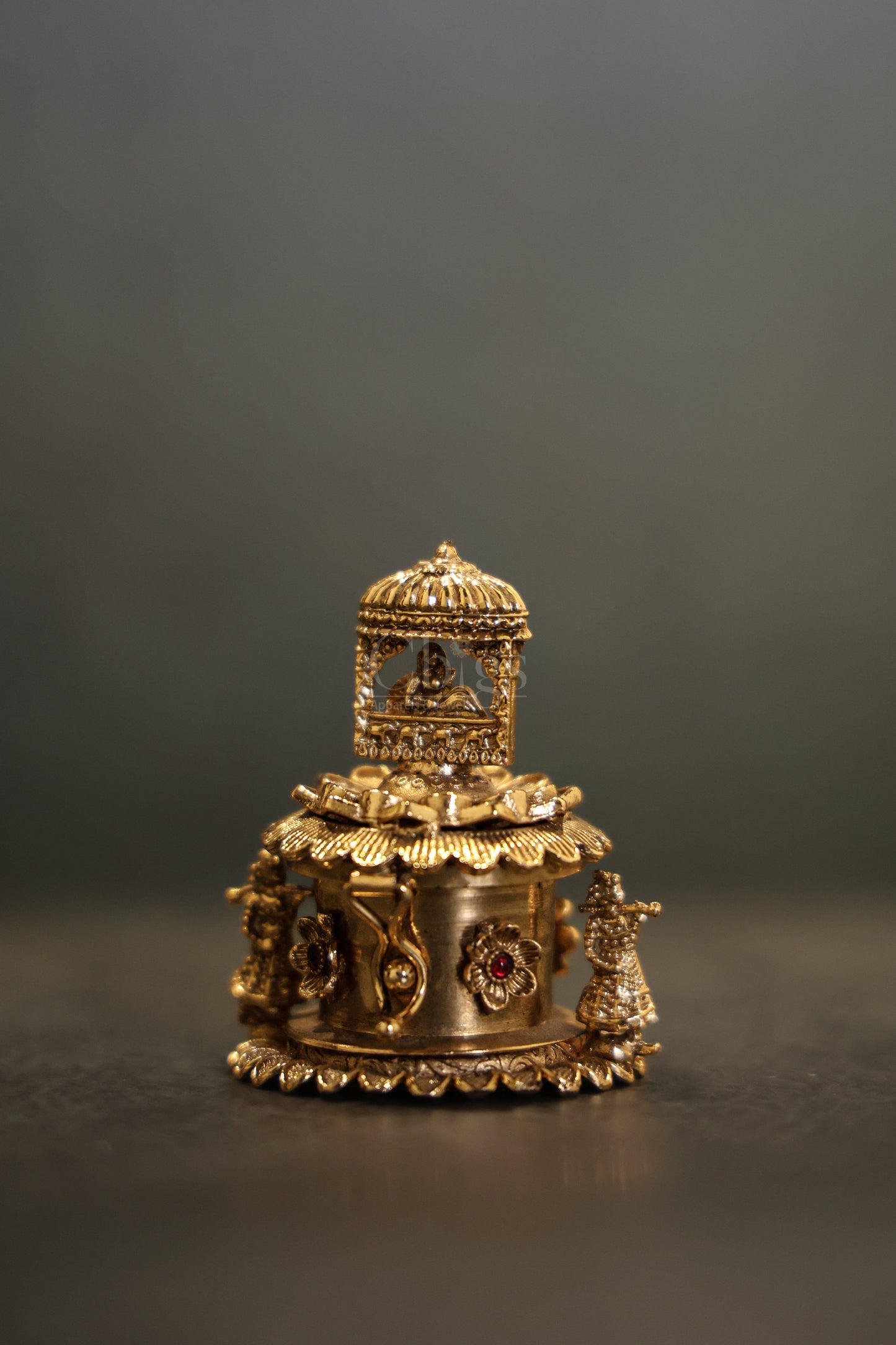 Antique brass kungumachimizh pavilion