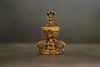Antique brass KumKum box elephant supports