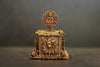 Antique brass  kumkum box scrollwork