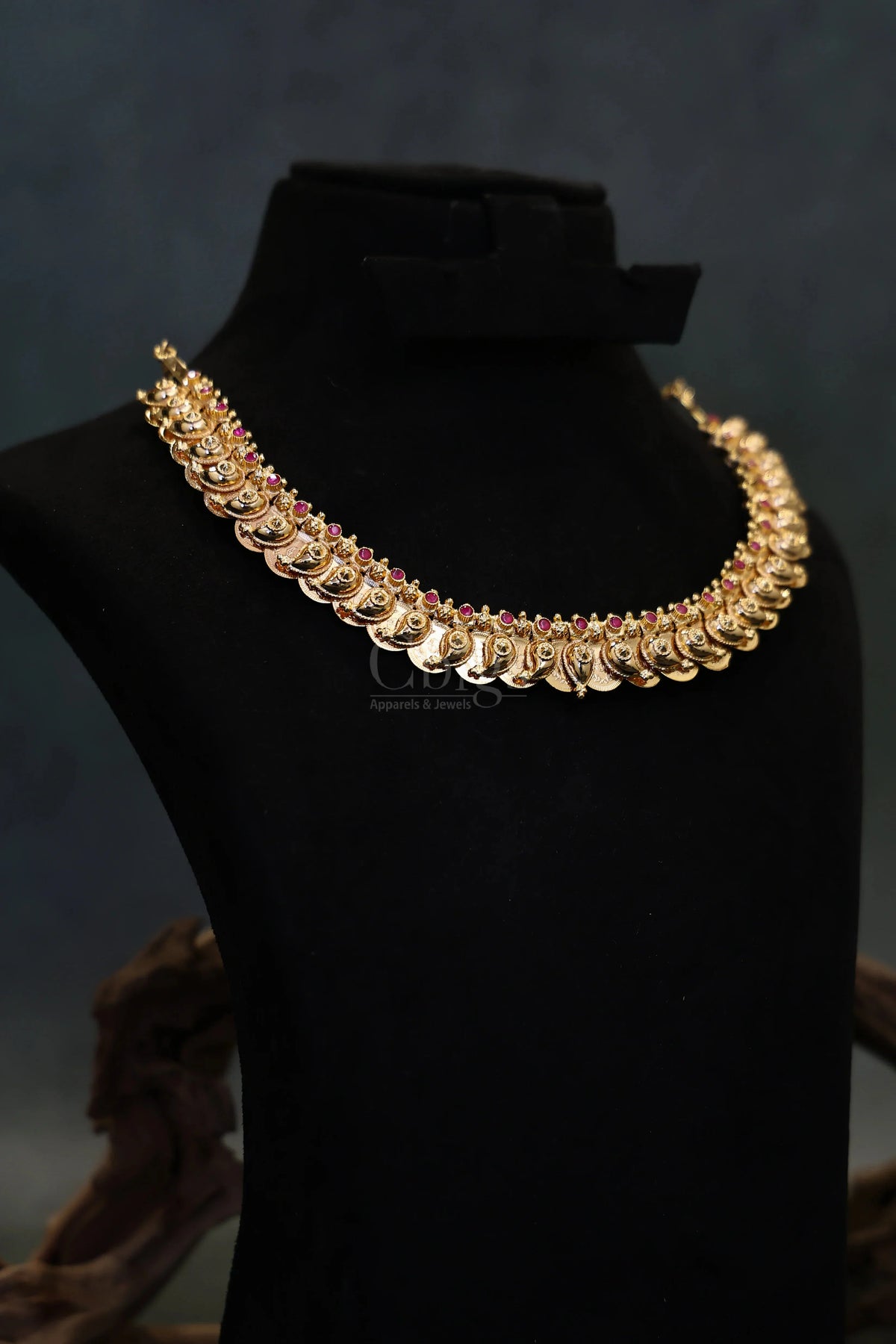Ruby Stone Mango Crest Kemp Necklace