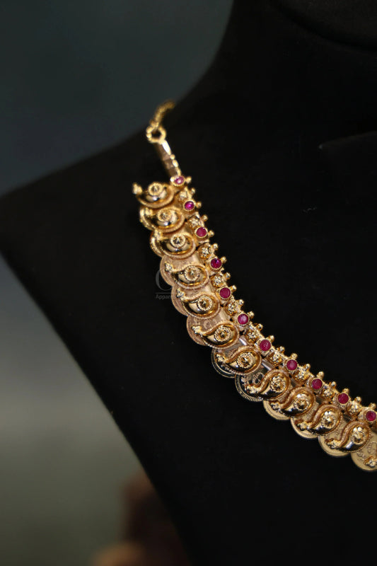 Ruby Stone Mango Crest Kemp Necklace