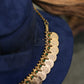 Green Stone Coin Collar Kemp Necklace