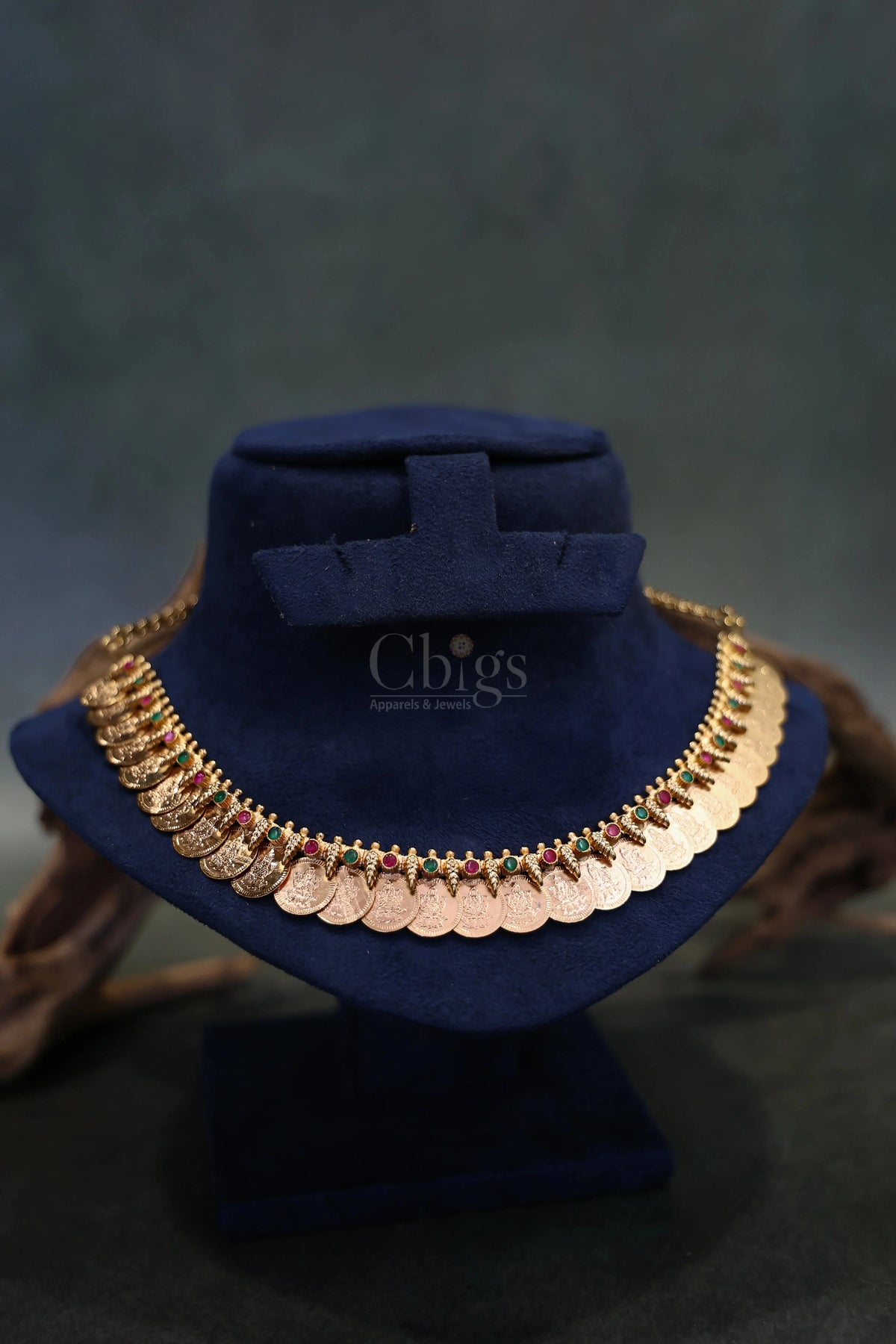 Ruby Green Twin Mango Kemp Necklace