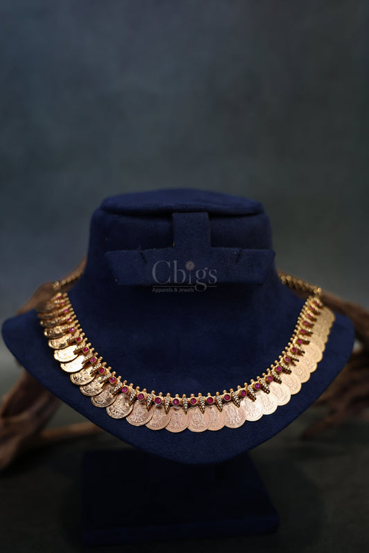 Ruby Stone Kasu Kemp Necklace