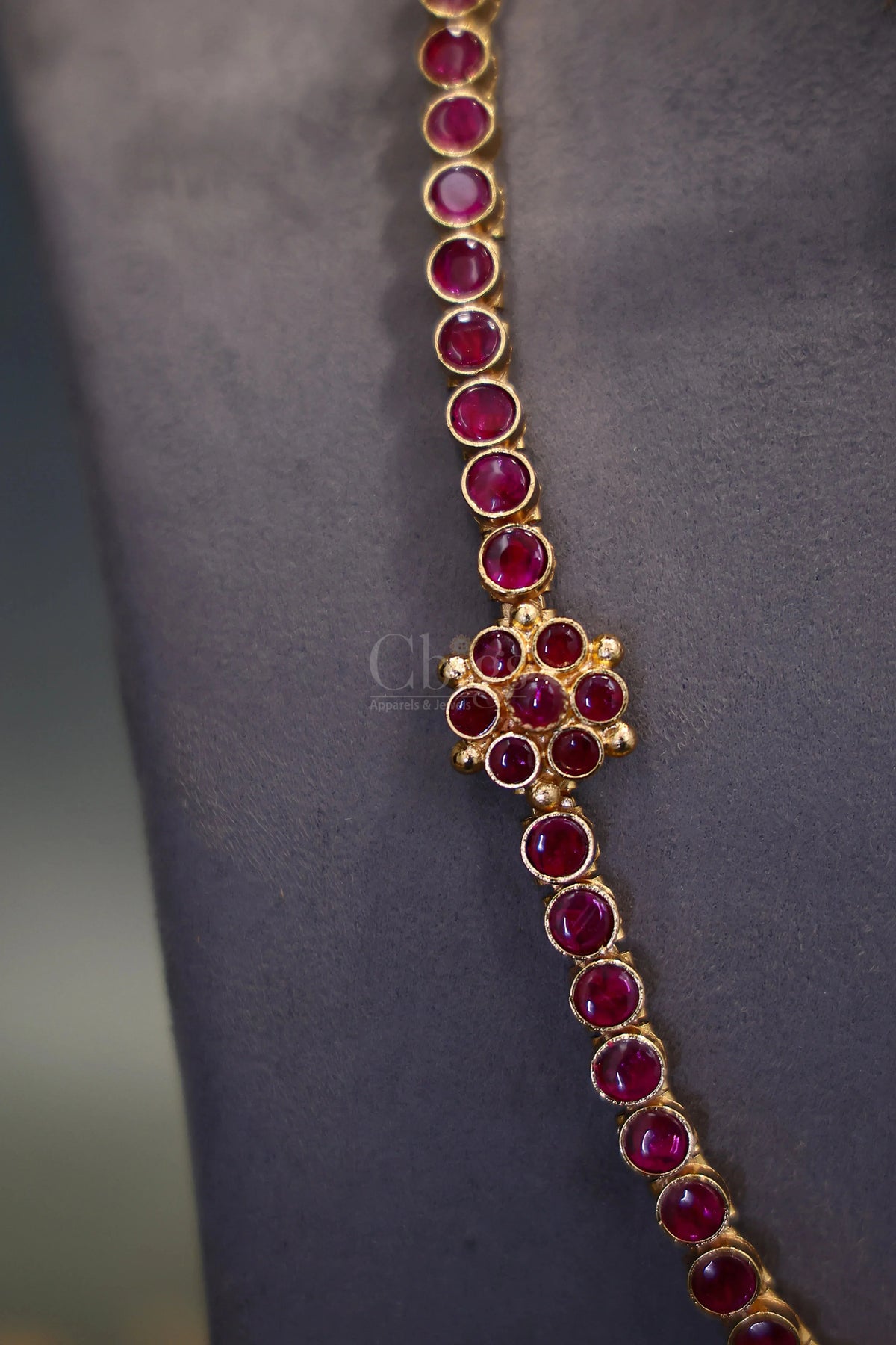Ruby Floral Mugappu Kemp Attigai