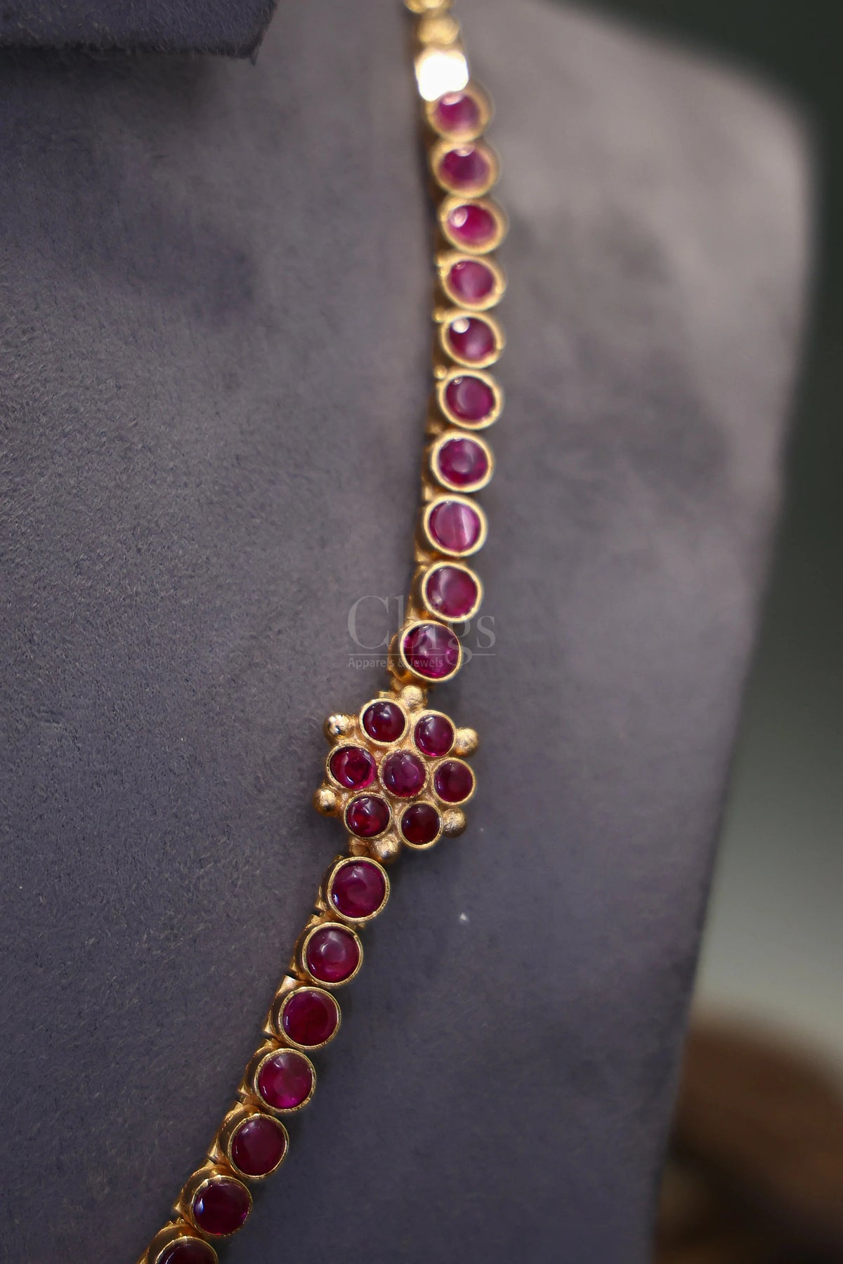 Ruby Floral Mugappu Kemp Attigai