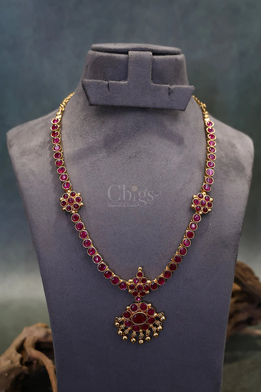 Ruby Floral Mugappu Kemp Attigai