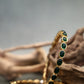 Green Oval Kemp Bangle Pair