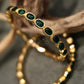 Green Oval Kemp Bangle Pair