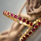 Ruby Round Kemp Bangle Pair