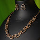 Syrah Diamond Crush Necklace Set – Modern, Sleek & Sophisticated