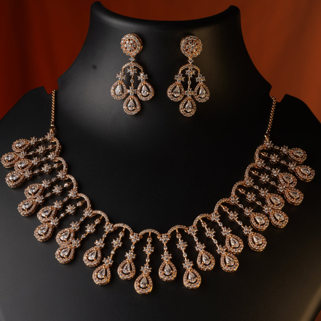 Neha Diamond Crush Statement Neckpiece – Drape Yourself in Radiance