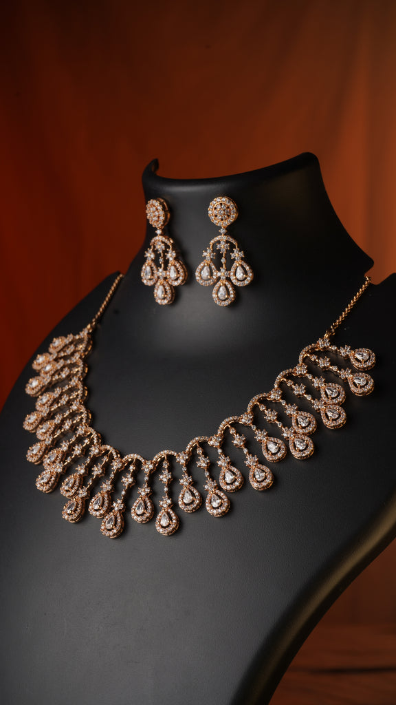Neha Diamond Crush Statement Neckpiece – Drape Yourself in Radiance