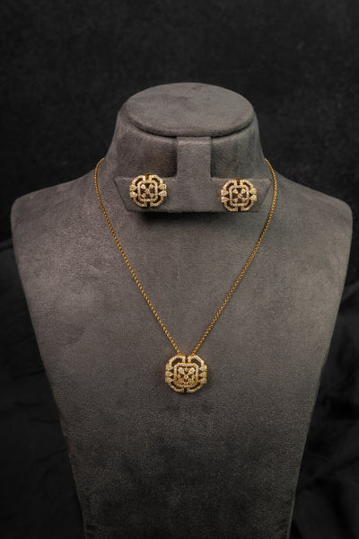 Heritage Knot Diamond Crush Pendant Set (PS-263)