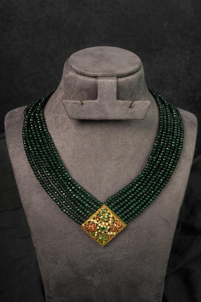 Emerald Multi-Layer Statement Necklace