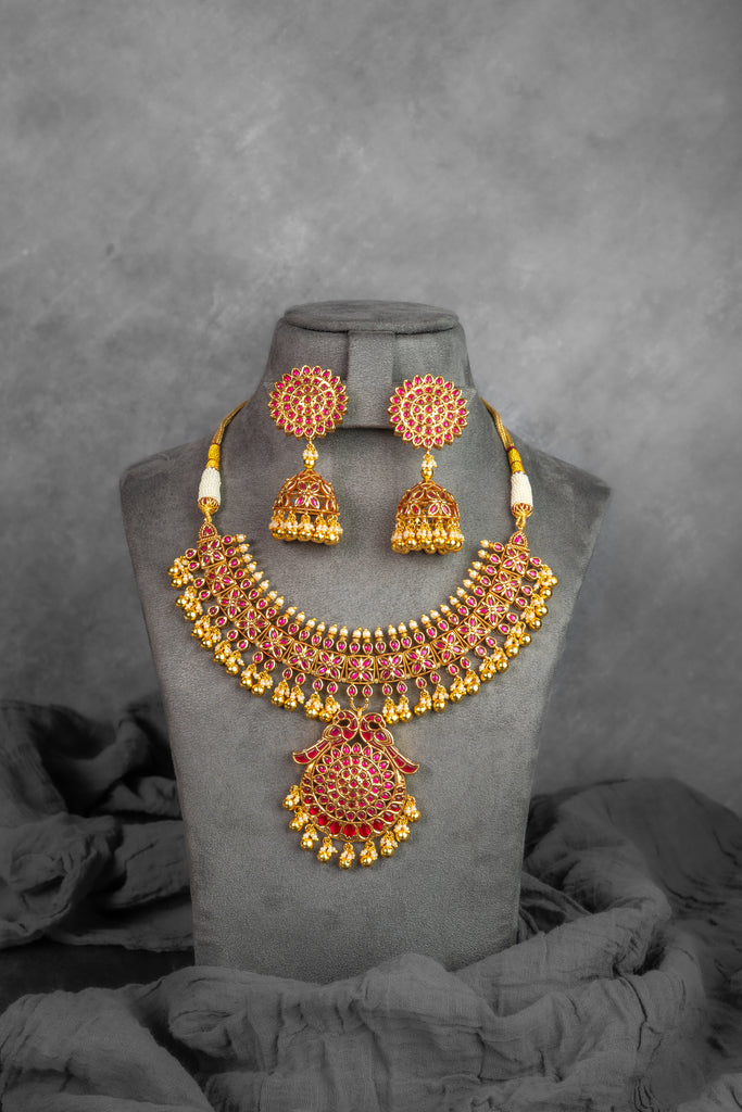 Ruby Floral DC Kemp Necklace Set