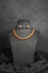 Ruby Drop DC Necklace Set (HVS-122)