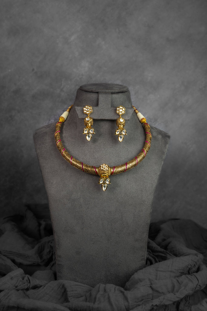 Beaded Pendant DC Kundan Set