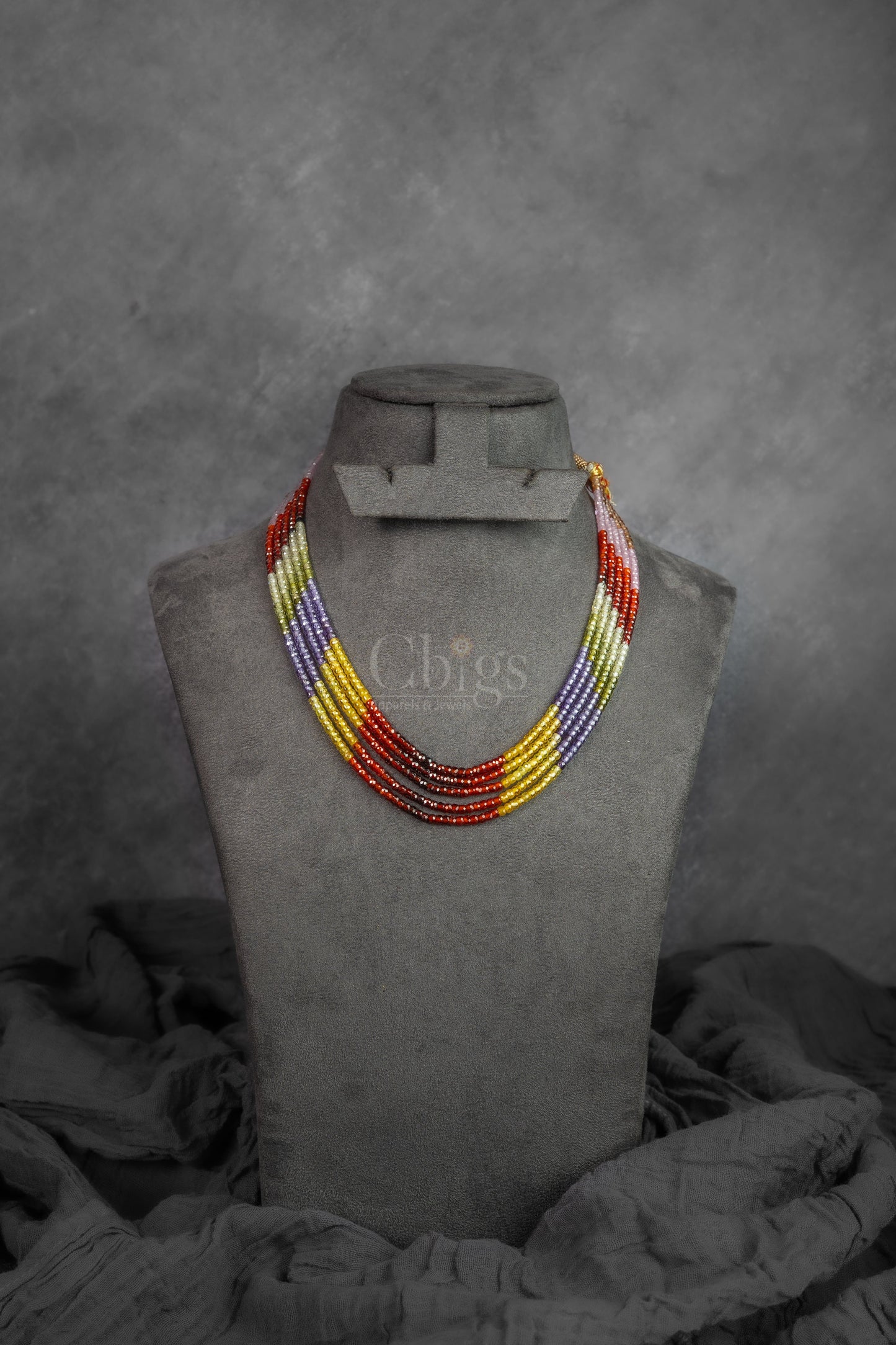 Multicolour Layered Beaded Necklace
